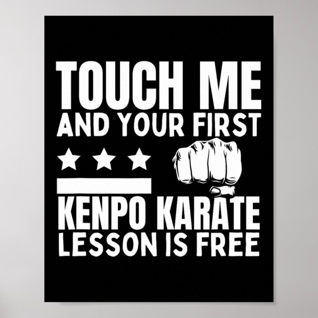 Poster Kenpo Karate Leçon Pour Coach Gratuit Amusant Amér (Devant)