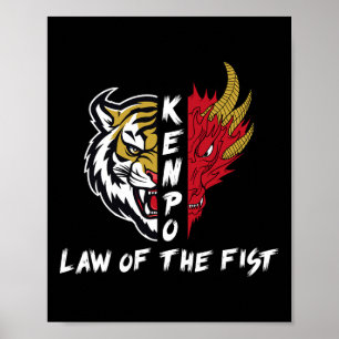 Poster Kenpo Karate Loi Du Premier Drôle Drôle Dit Martia
