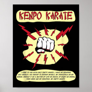 Poster Kenpo Karate Self Defense Martial Arts