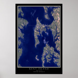 Poster Kent Island Maryland From Space Satellite Map
