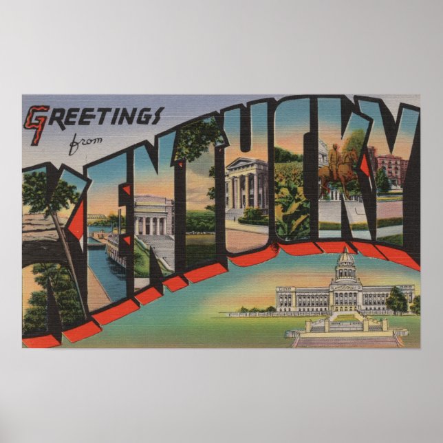 Poster KentuckyScènes de grandes lettresKentucky (Devant)