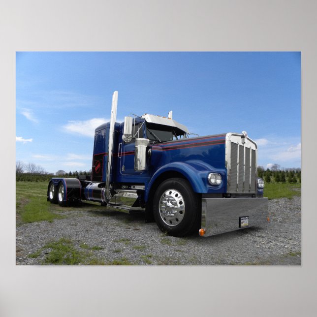Poster Kenworth - Modèle "Red Hot & Blue" (Devant)