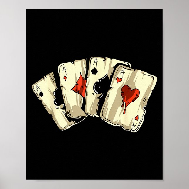 Poster Ker Player Texas Holdem - Card Game Ker  (Devant)