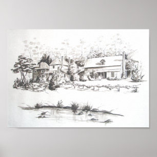 Poster Kerikeri Stone Store, Kemp House & Carakers Home