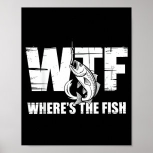 Poster Keskidi Où est le poisson Cadeaux de pêche drôles 