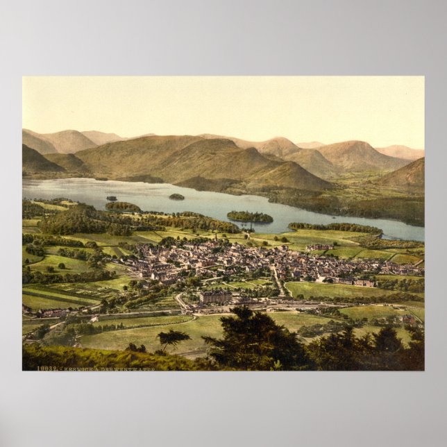 Poster Keswick II, Derwentwater, Lake District, Angleterr (Devant)
