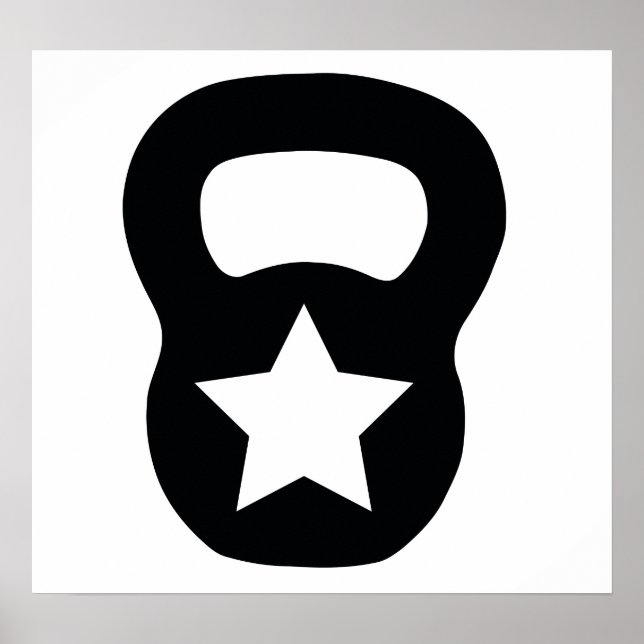 Poster Kettlebell Star (Devant)