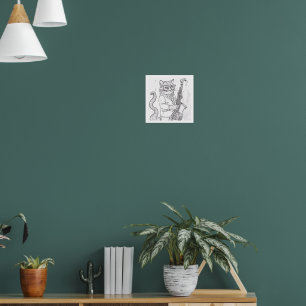 Poster Kewl Jazzy Chat avec lunettes de soleil jouant au