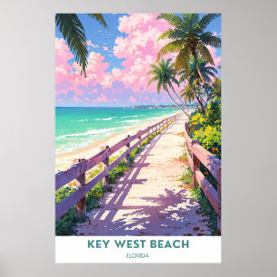 Poster Key West Beach, Floride