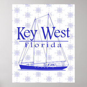 Poster Key West Florida Sailing