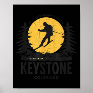 Poster Keystone colorado ski sur neige 