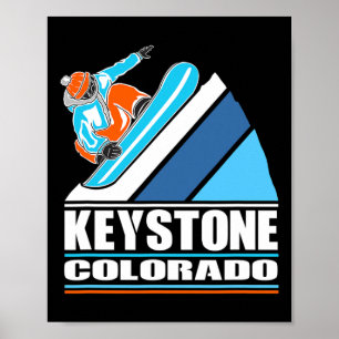 Poster Keystone Colorado - Snowboardeur Vintage