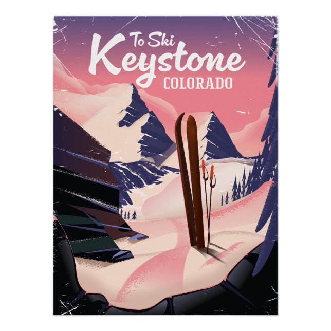 Poster Keystone pour skier (Devant)