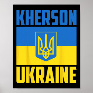 Poster Kherson Ukraine Drapeau de la Victoire ukrainien B