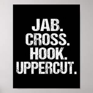 Poster Kickboxer Drôle Et Sarcastique Jab Crochet Supérie