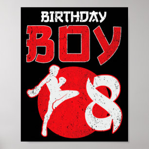 Poster Kickboxing 8 Ans Anniversaire Mma Arts Martiaux B