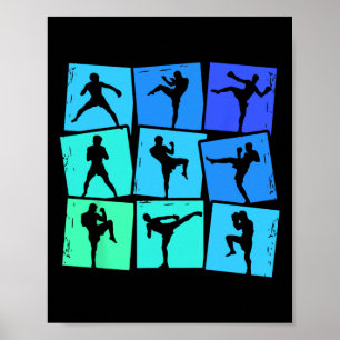 Poster Kickboxing Kickboxer Muay Thai Enfants Garçons Hom