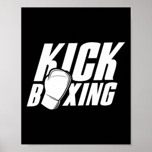 Poster Kickboxing Kickboxeur Kickbox Kick Boxe Arts Marti