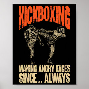 Poster Kickboxing où vos pieds obtiennent également une c