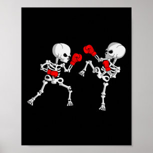 Poster Kickboxing Skeleton Kickboxer Mixed martial art de