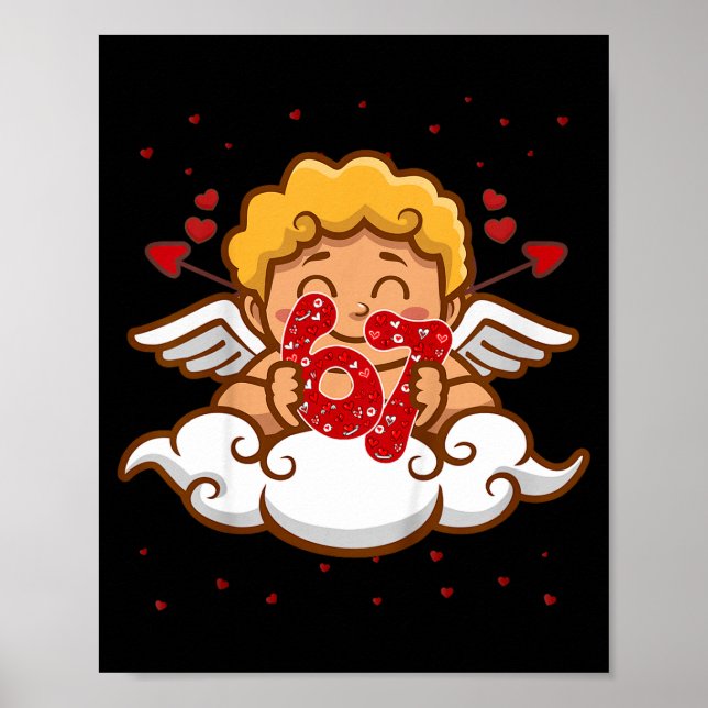 Poster Kids 6 7 Meme Six Seven Cud 67 Valentines Day Todd (Devant)