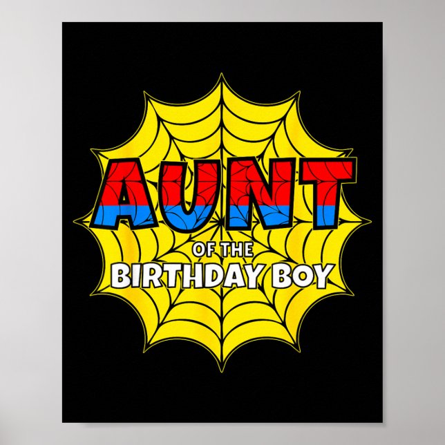 Poster Kids Aunt Of The Birthday Boy Sder Theme Party Mat (Devant)