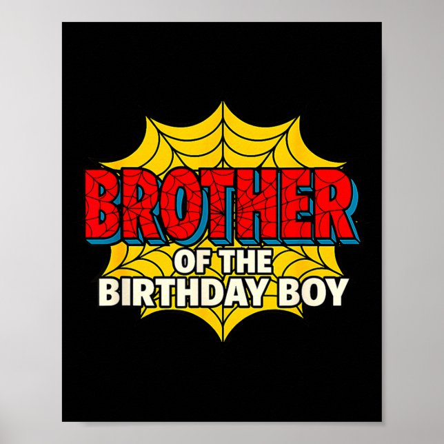 Poster Kids Brother Of The Birthday Boy Sder Theme Party  (Devant)