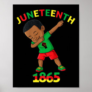 Poster Kids Dabbing Black King Junet1865 Peau Brown