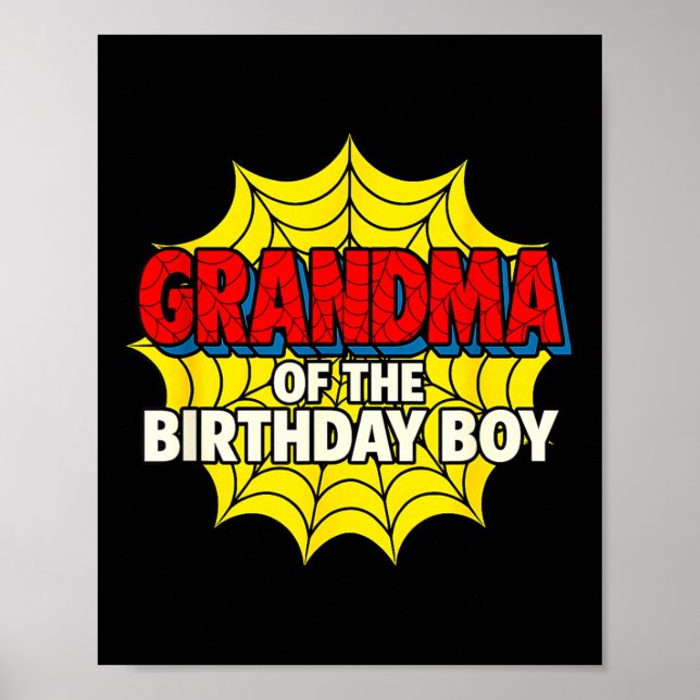 Poster Kids Grandma Of The Birthday Boy Sder Theme Party  (Devant)