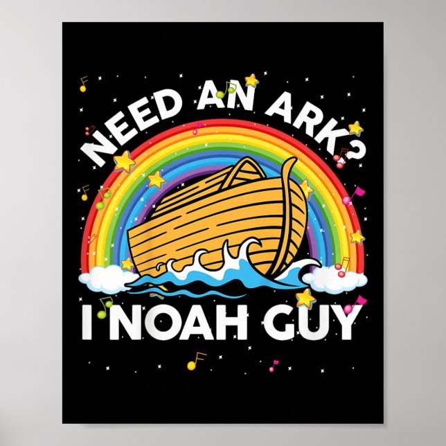 Poster Kids Toddler Kid Need Ark I Noah Guy Christian Eas (Devant)