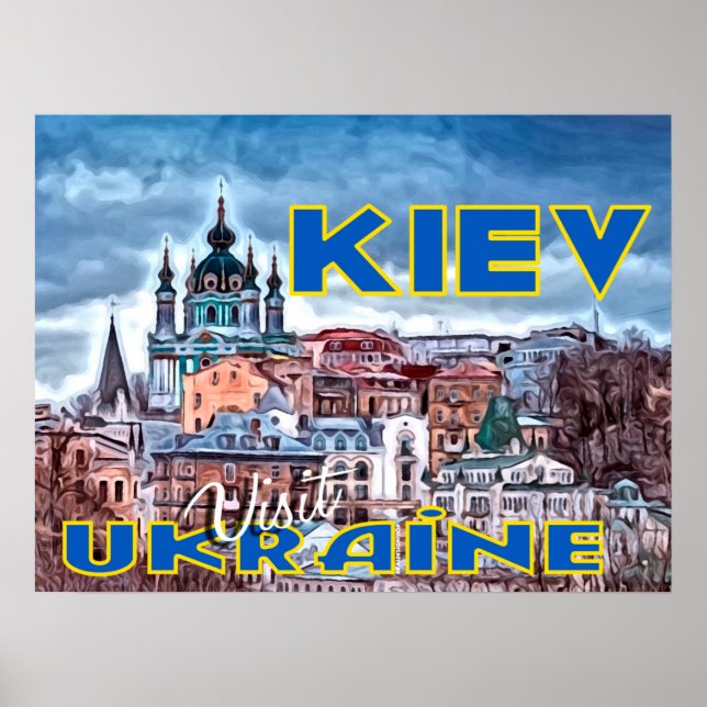 Poster Kiev, Visite Ukraine (Devant)