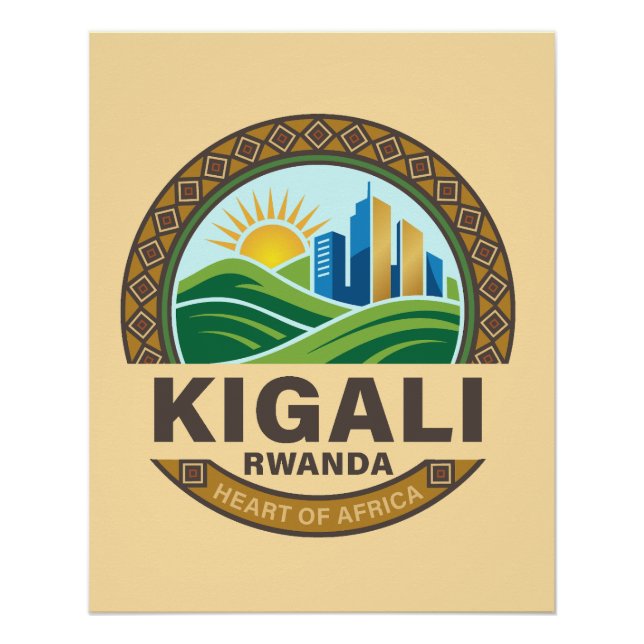 Poster Kigali Rwanda Africa (Devant)