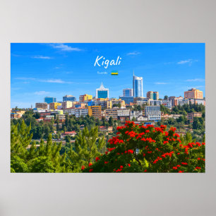 Poster Kigali, Rwanda - Paysage Urbain Moderne