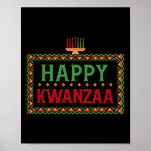 Poster Kinara Sept Bougies Principes De Kwanzaa Happy K