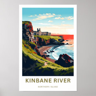 Poster Kinbane River Northern Island Travel Imprimer