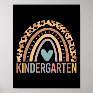 Poster Kindergarten Rainbow Girls Boys Teacher Team Kinde