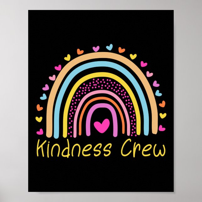 Poster Kindness Crew Kindergarten Enseignant Garderie (Devant)