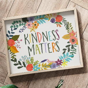 Poster Kindness Matters Inclusivité Be Kind Inspiration
