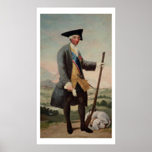 Poster King Charles III (1716-88) as a Huntsman, 1786/88