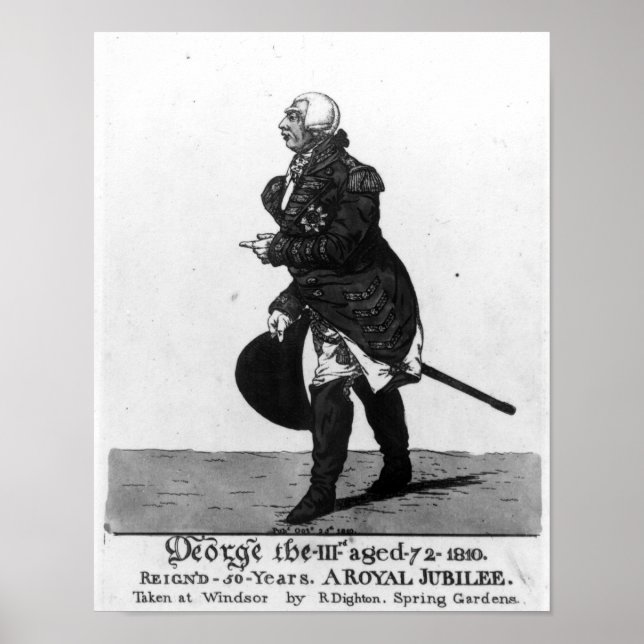 Poster King George III, 72 ans, 1810 (Devant)