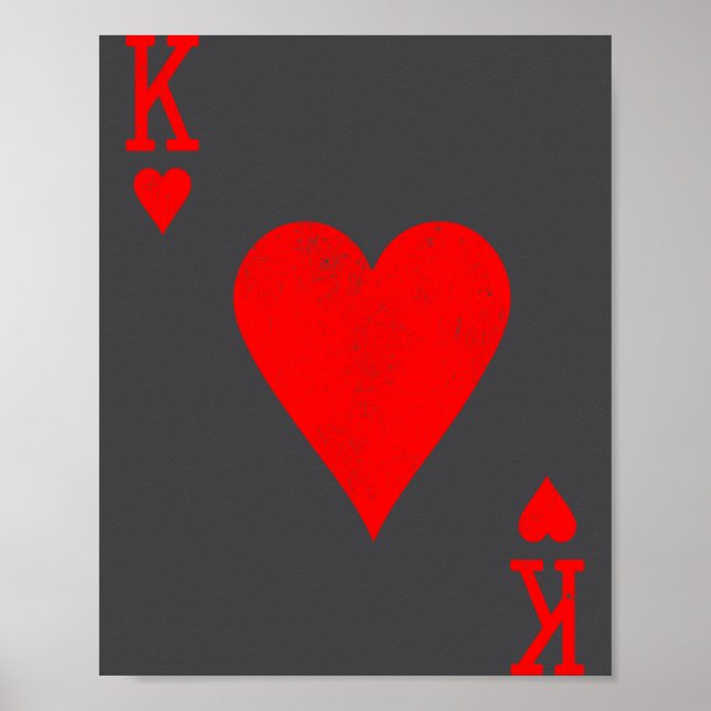 Poster King Of Hearts Matching Couple Saint Valentine's D (Devant)