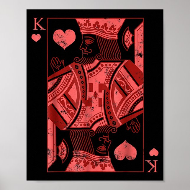 Poster King Of Hearts Valentines Day Cool V-day Couple Ma (Devant)