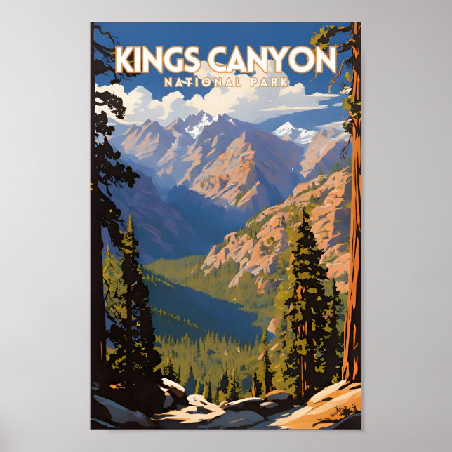 Poster Kings Canyon National Park Travel PS (Devant)