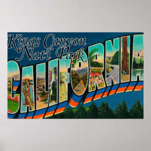 Poster Kings Canyon Nat'l Park, CA - Grandes lettres