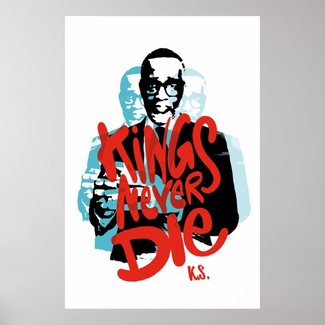 Poster Kings Never die, hommage à Kevin Samuels (Devant)