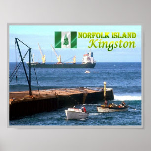 Poster Kingston - Île Norfolk - Vue mer -