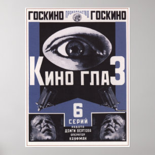 Poster Kino Eye par Dziga Vertov USSR Movie 1924