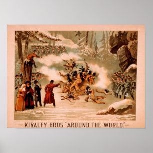 Poster Kiralfy massacre indien "autour de monde"