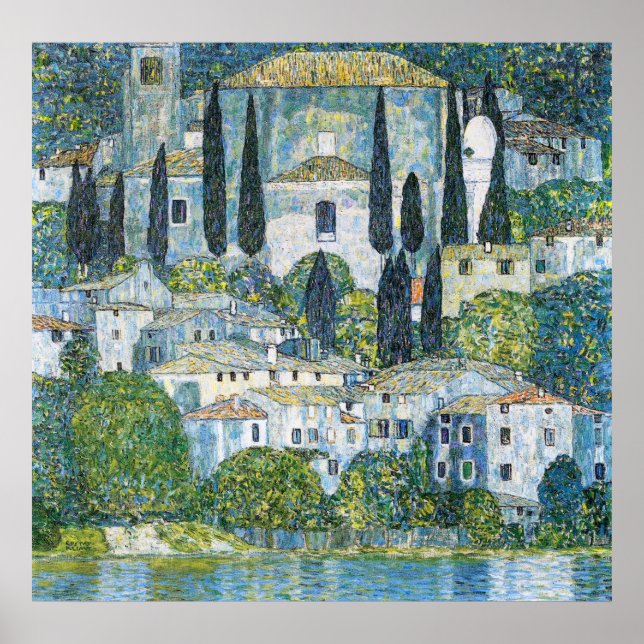 Poster Kirche de Klimt à Cassone (Devant)