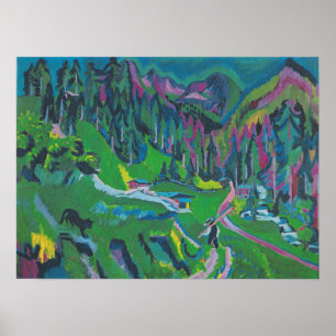 Poster Kirchner - Paysage Sertigtal
